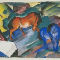 Franz marc rotes und blaues pferd, 1912
