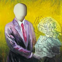 Jan Triaska - Develoop.olej na platne.perforovane platno.200x150cm